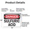 Signmission Sulfuric Acid Danger Sign, Aluminum, 14in W x 10in L, 2PK OS-2PACK-DS-A-1014-L-19474 - alternate 5